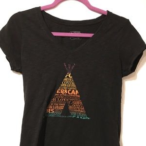 Black outdoorsy t-shirt